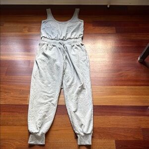 Universal Standard Gray Jumpsuit with Relaxed Fit and Elastic Cuffs